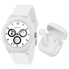 Harry Lime White Smart Watch And Ear Pod Set