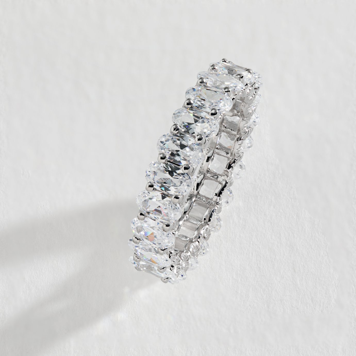 Revere Sterling Silver Oval Cubic Zirconia Ring