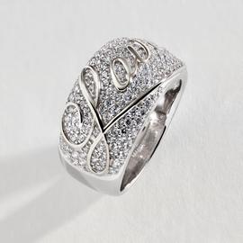 Revere Sterling Silver Cubic Zirconia Love Ring