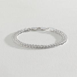Revere Sterling Silver Double Curb Chain Bracelet