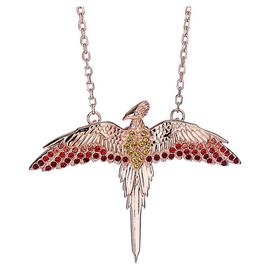 Harry Potter Rose Gold Plated Silver Fawkes Necklace