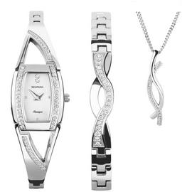 Sekonda Ladies Silver Bracelet Watch Set