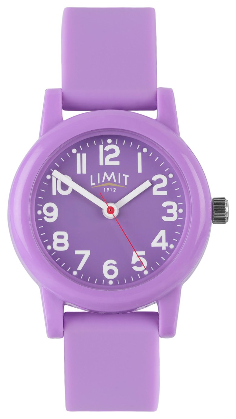 Limit Easy Read Purple Silicone Strap Watch