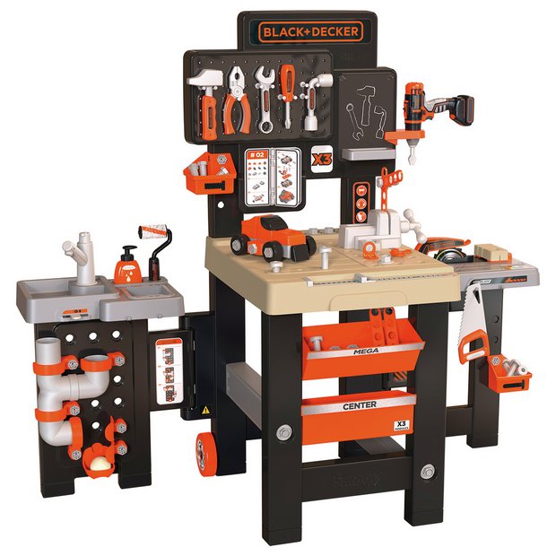 Smoby Giant Black and Decker Toy Workbench-Argos - Pretend Play