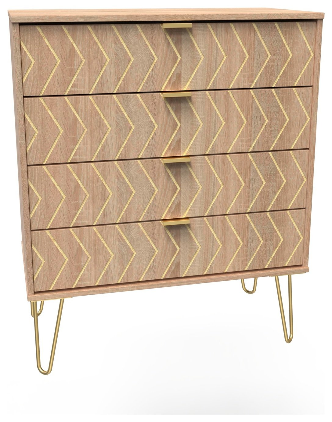 Livara Tivoli 4 Drawer Chest - Oak