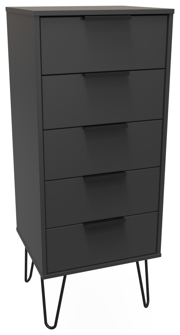 Livara Verona 5 Drawer Tallboy - Grey