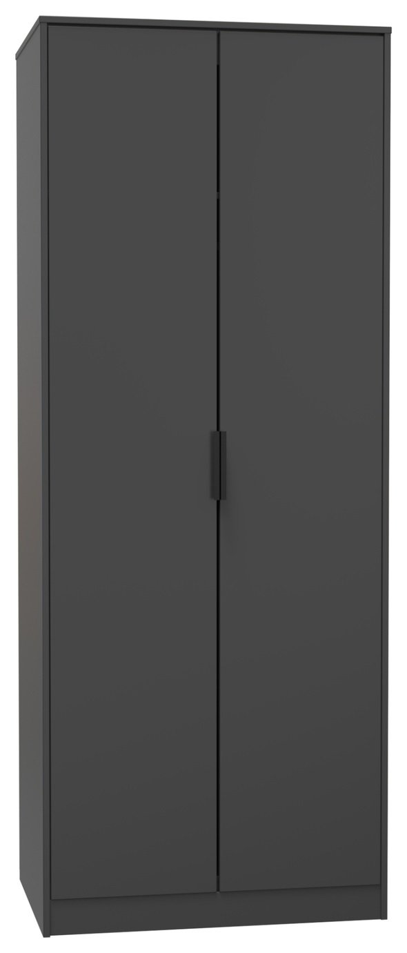 Livara Ready Assembled Verona 2 Door Wardrobe - Grey