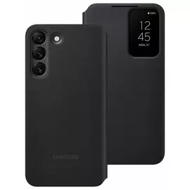 Samsung S22 Smart Clear View Phone Case - Black