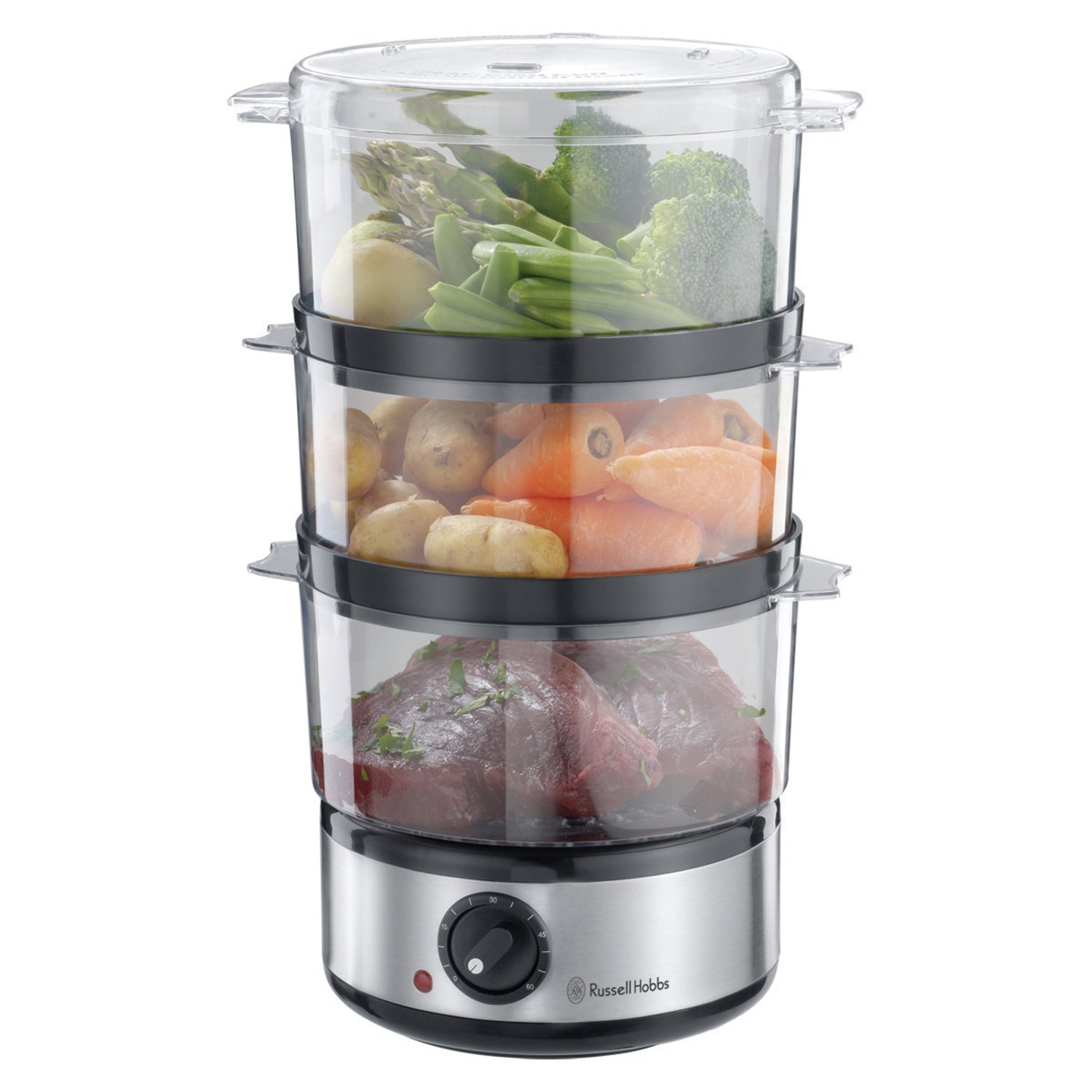 Russell Hobbs 3 Tier Plastic Food Steamer 14453