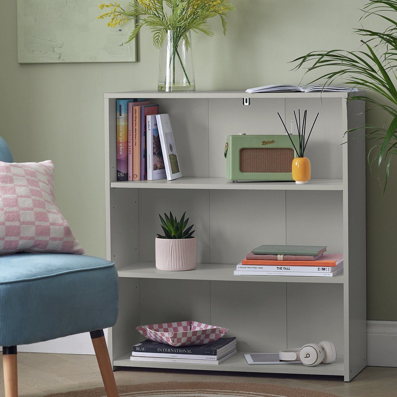 Argos Home Malibu Short Bookcase - Grey