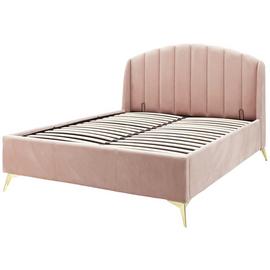 GFW Pettine Kingsize Fabric Ottoman Bed Frame - Pink