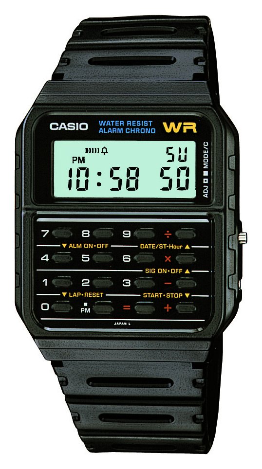 Casio Black Retro Calculator Watch