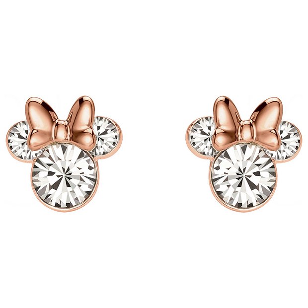 Buy Disney Rose Gold Plated Cubic Zirconia Stud Earrings Kids