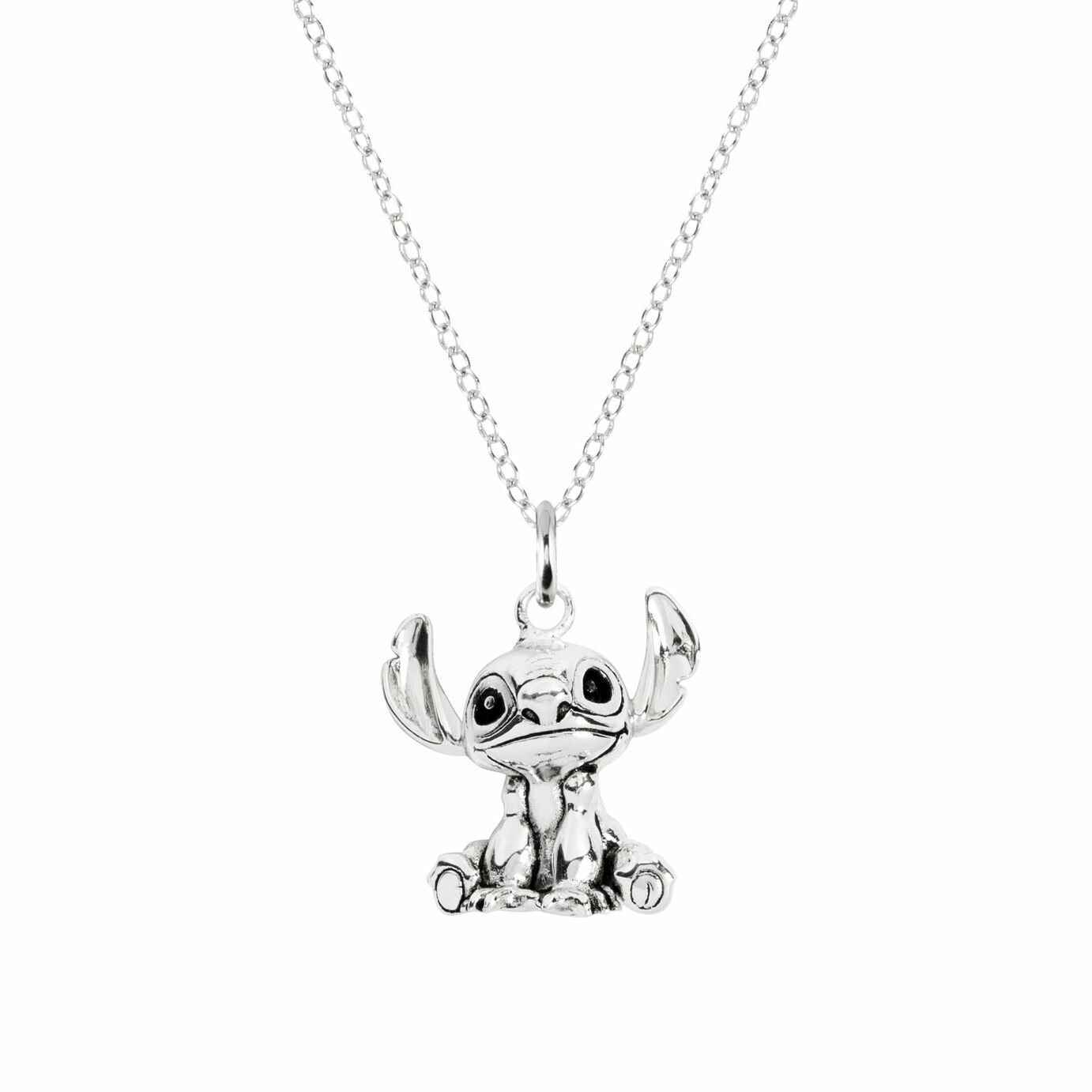 Disney Sterling Silver Lilo and Stitch Pendant Necklace