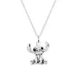 Disney Sterling Silver Lilo and Stitch Pendant Necklace