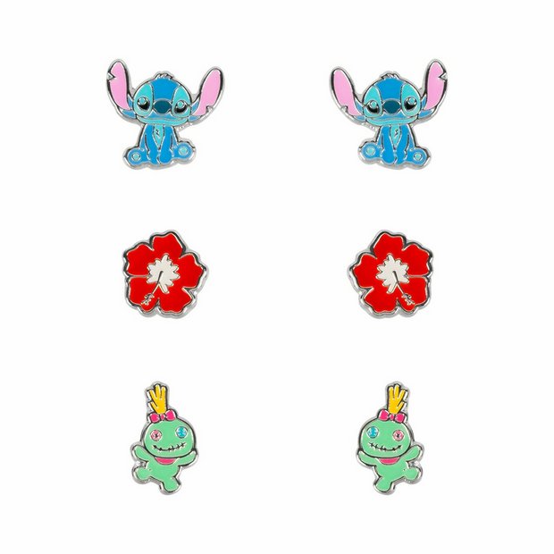 Buy Disney Multicoloured Lilo and Stitch Stud Earrings Set of 3