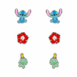 Disney Multicoloured Lilo and Stitch Stud Earrings Set of 3