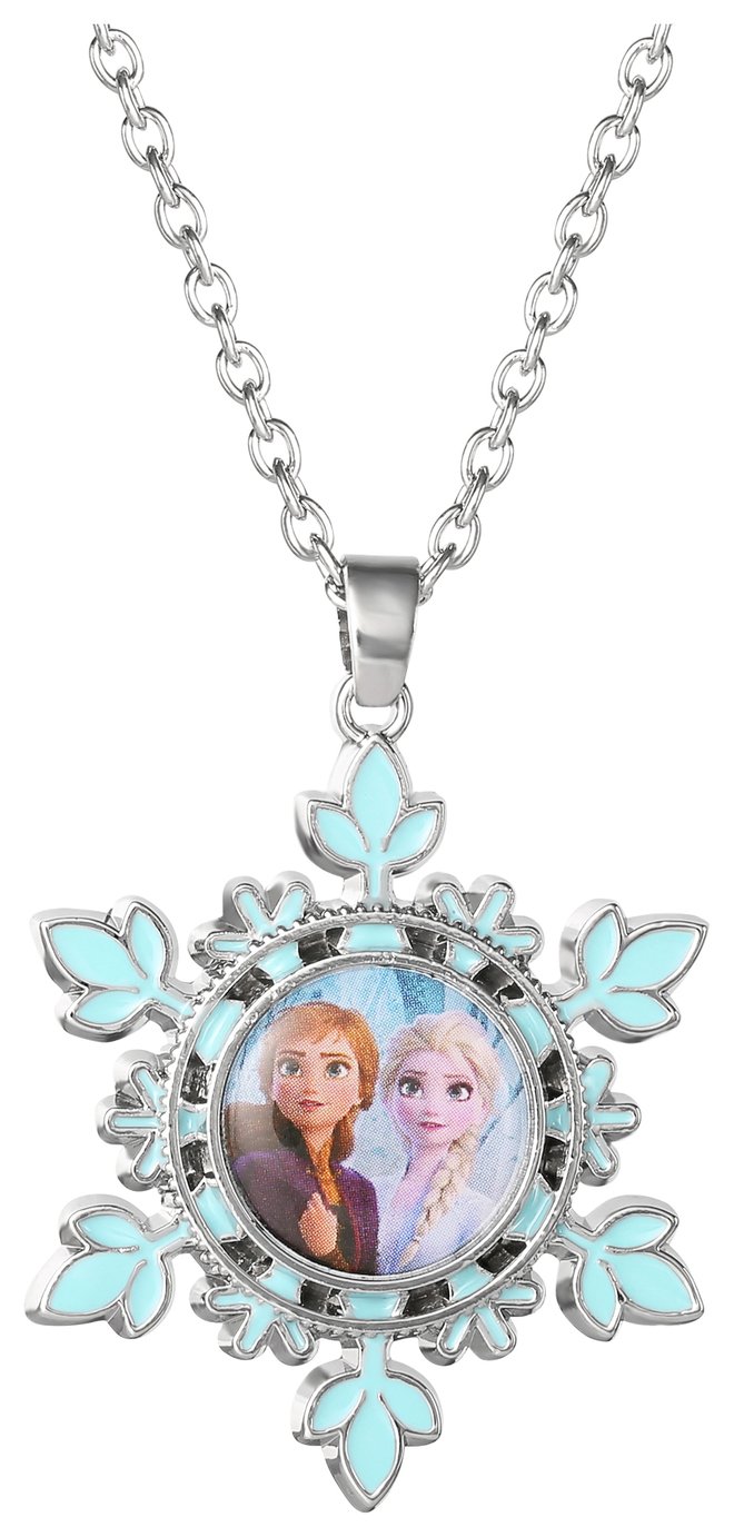 Disney Silver Coloured Elsa and Anna Pendant Necklace
