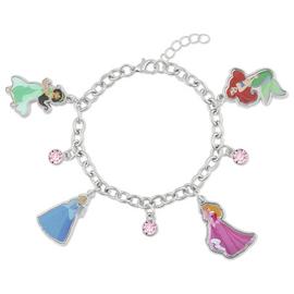 Disney Silver Coloured Crystal Princess Charm Bracelet