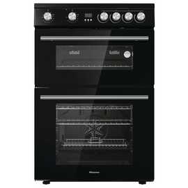 Hisense HDE3211BBUK 60cm Double Oven Electric Cooker - Black
