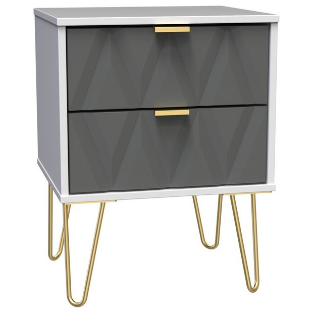 Argos grey 2024 bedside table