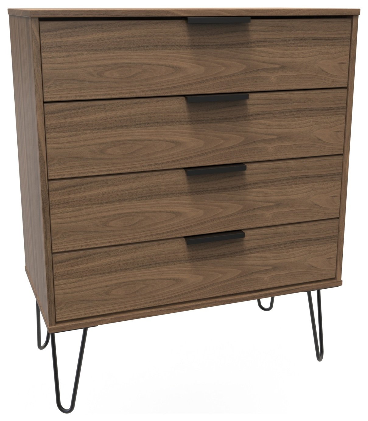 Livara Verona 4 Drawer Chest - Walnut Effect