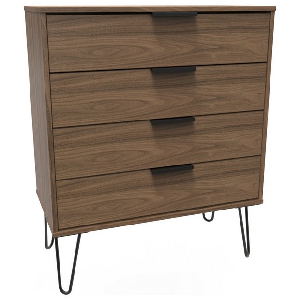 Buy Verona 4 Drawer Chest - Walnut Effect, Chest of drawers