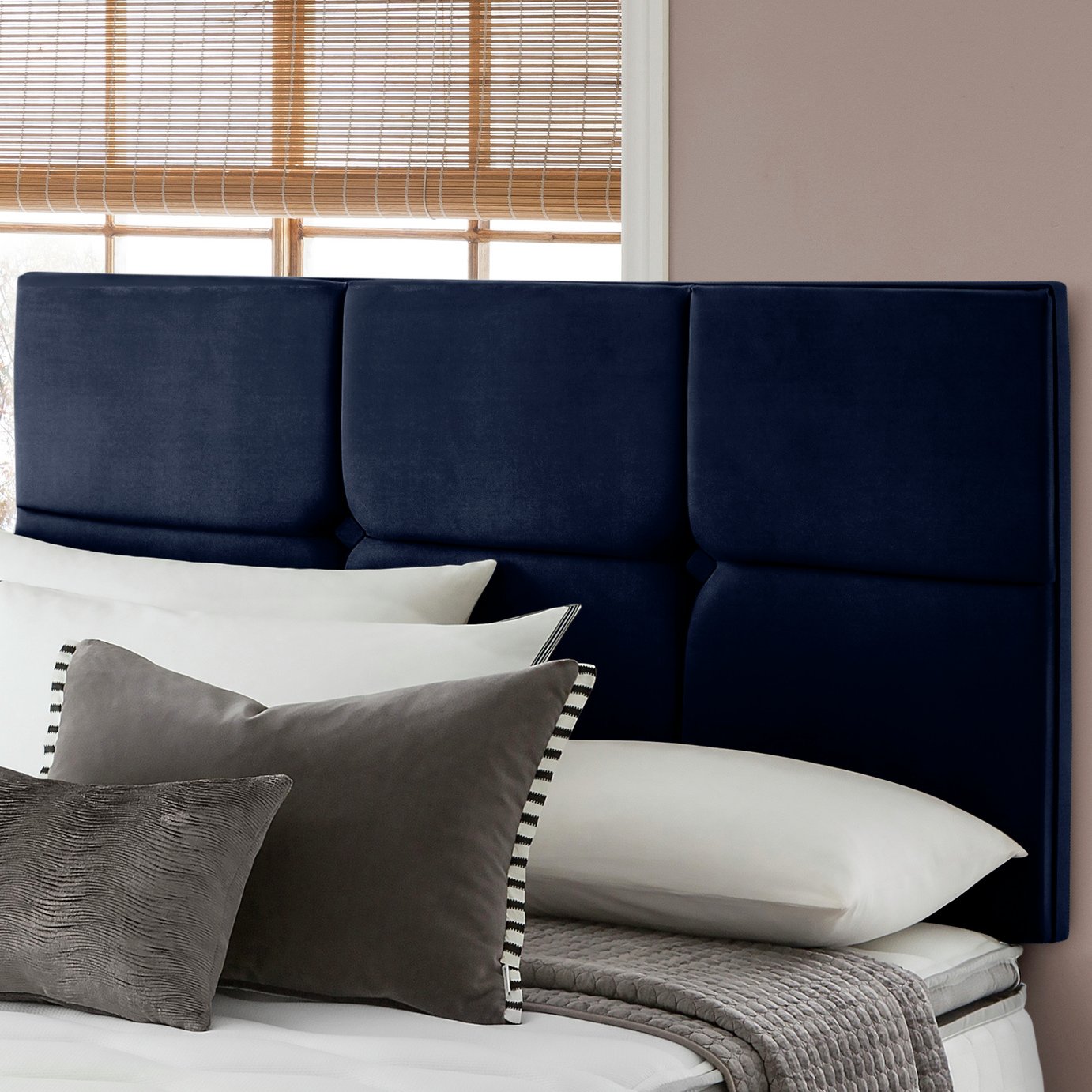 Silentnight Arezzo Headboard - Maritime Velvet