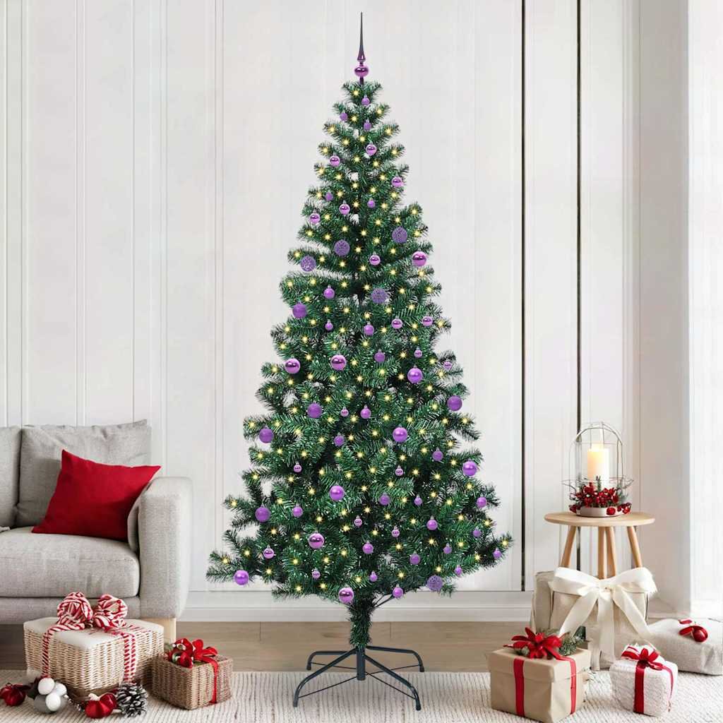 Walplus 300 LED String Lights Pre-lit Artificial Christmas Tree - Green - 240 cm