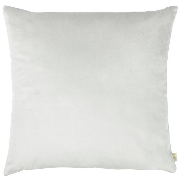 Buy Habitat Plain Velvet Cushion Silver 43X43cm Cushions Argos