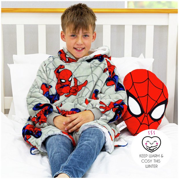 Buy Hugzee Spiderman Fleece Hooded Blanket - Medium | Pyjamas | Argos