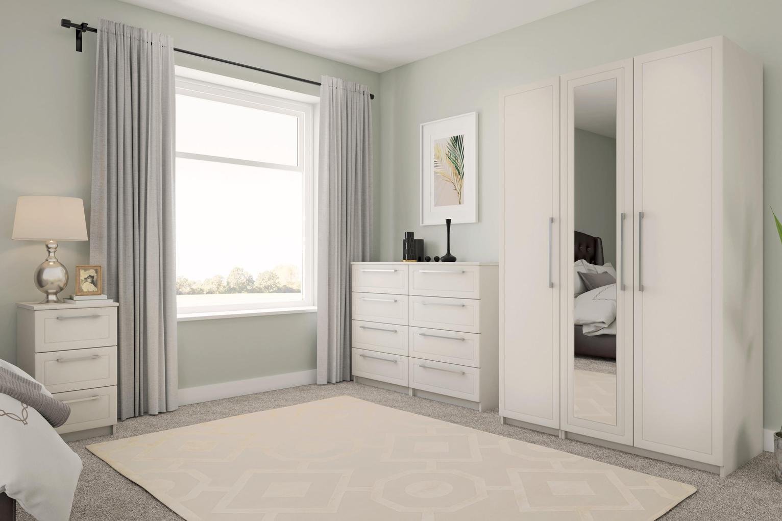 Hatfield 3 Door Mirror Wardrobe