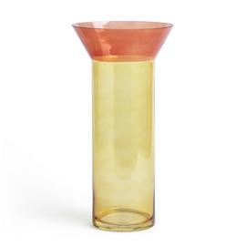 Habitat Large Glass Vase - Orange & Yellow