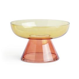 Habitat Two Tone Glass Bowl - Orange & Yellow
