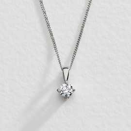 Pure Brilliance 9ct White Gold 0.25ct Lab Diamond Necklace