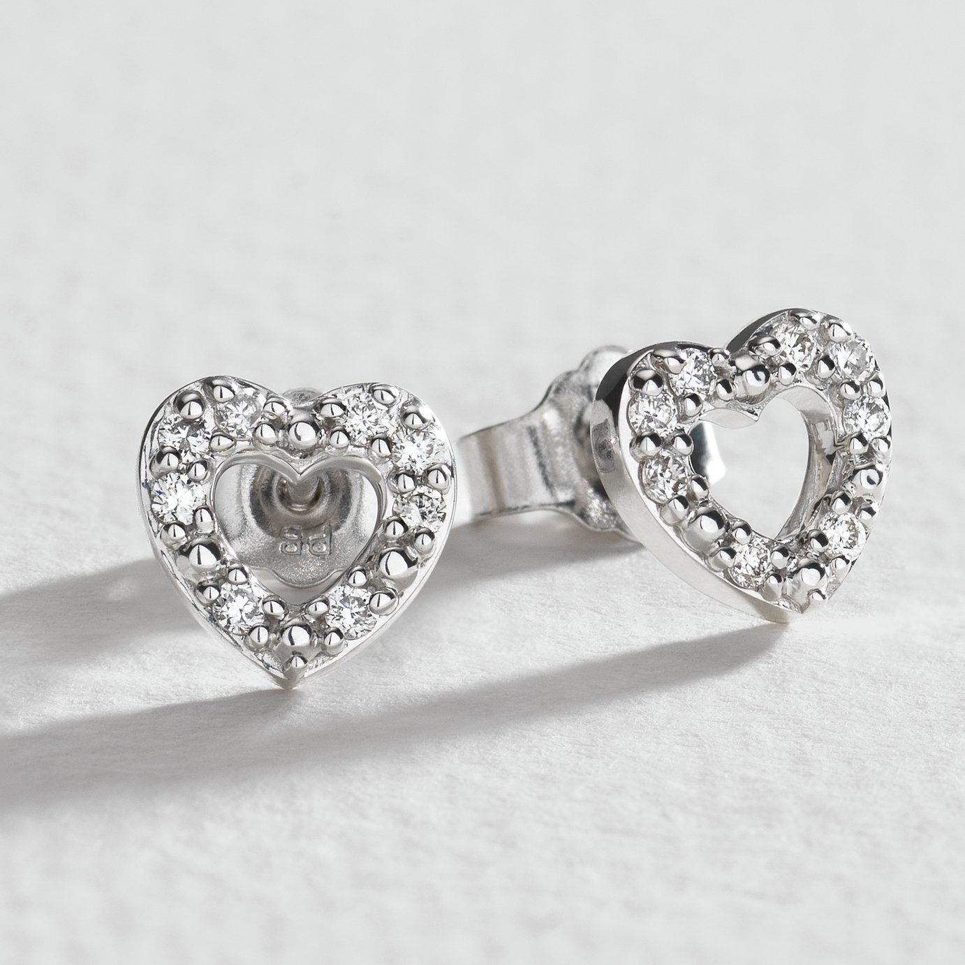 Pure Brilliance Sterling Silver 0.15ct Lab Diamond Earrings