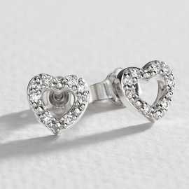 Pure Brilliance Sterling Silver 0.15ct Lab Diamond Earrings