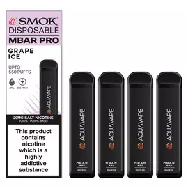 Smok Mbar Pro Disposable Vape Kit Grape Ice Set of 4