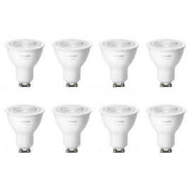 Philips Hue GU10 White Smart Bulb With Bluetooth - 8 Pack