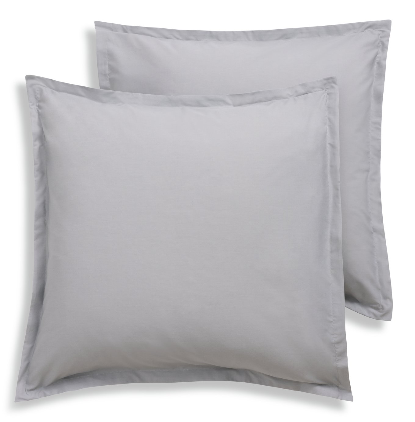 Habitat Cotton Rich 180TC Continental Pillowcase Pair - Grey