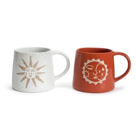 Habitat Sun & Moon Wax Resist Set of 2 Mugs