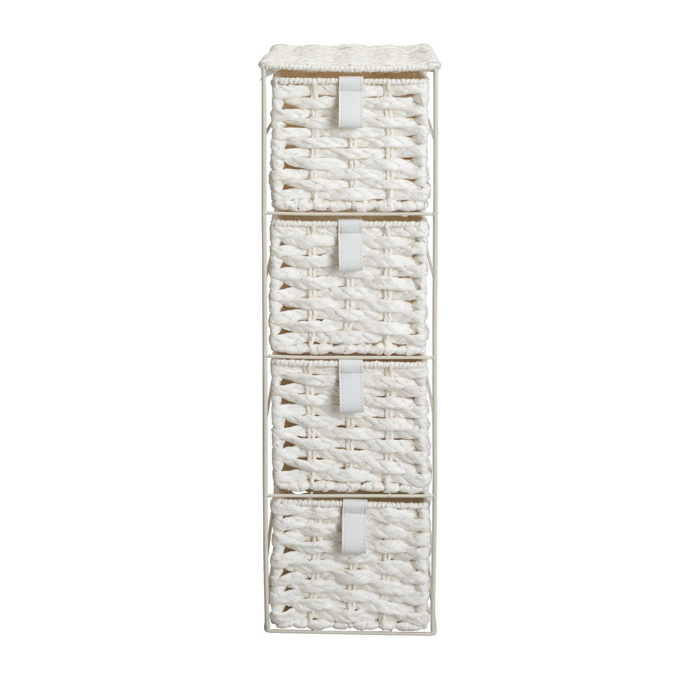 Argos Home 4 Drawer Slim Bathroom Storage Unit - White