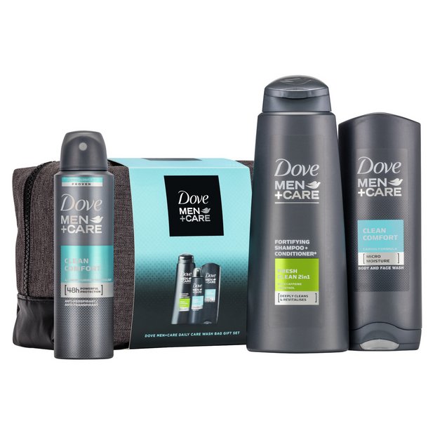 Buy Dove Men And Care Daily Wash Bag Gift Set Grooming Kits