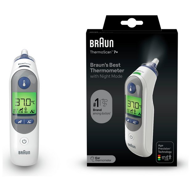 Buy Braun IRT6525 ThermoScan 7+ Ear Thermometer with Night mode, Thermometers