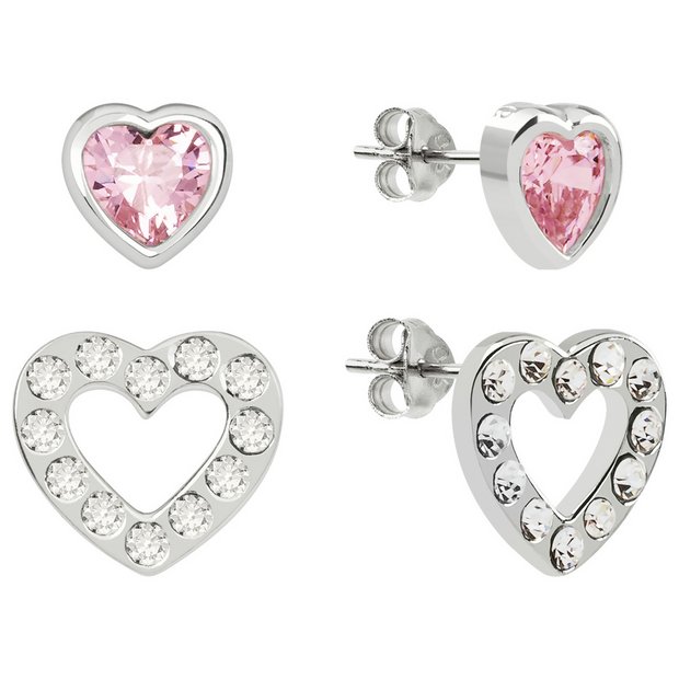 Argos pink outlet pearl earrings