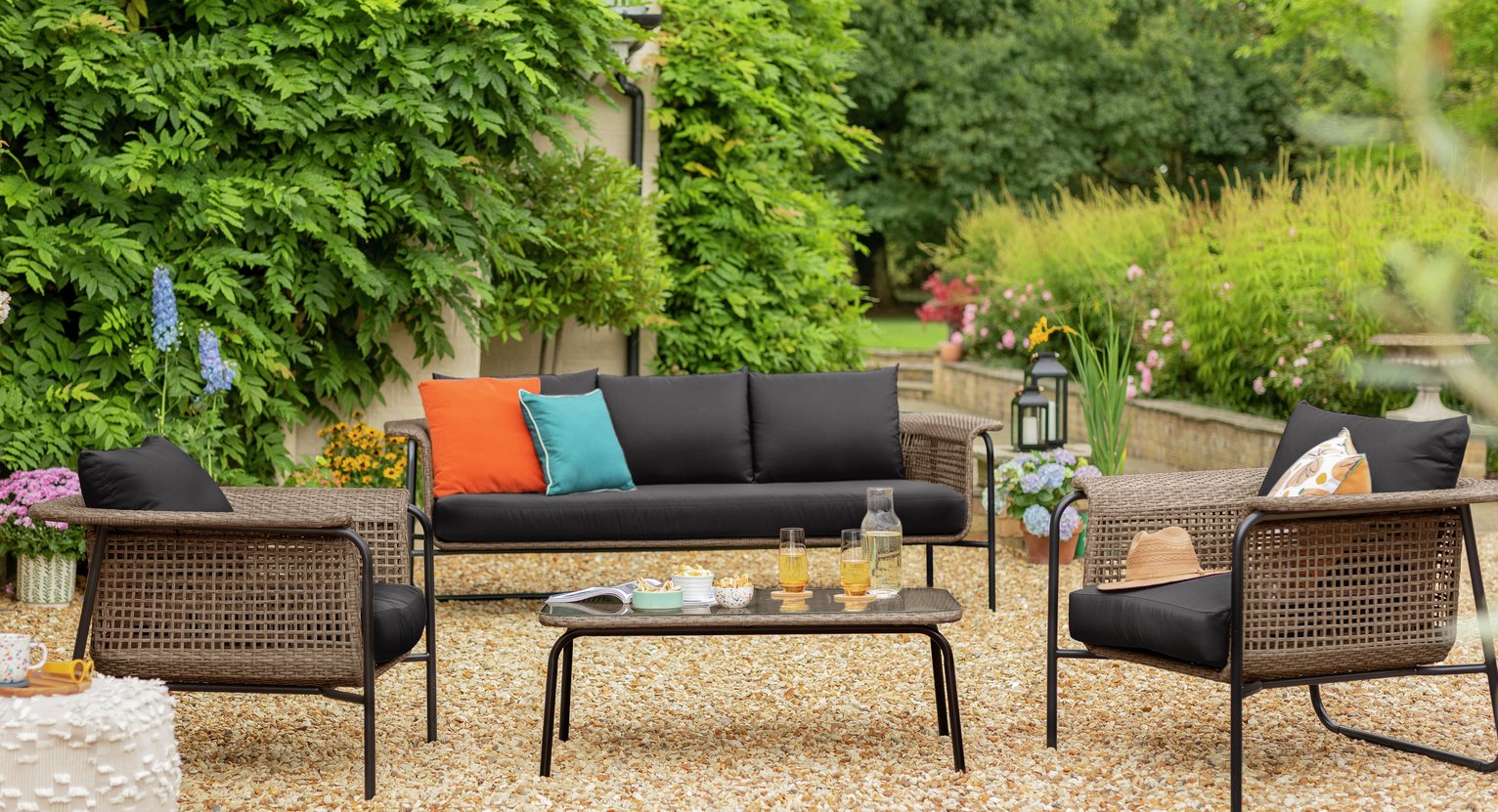 Argos Home Kona 5 Seater Rattan Effect Garden Sofa Set 