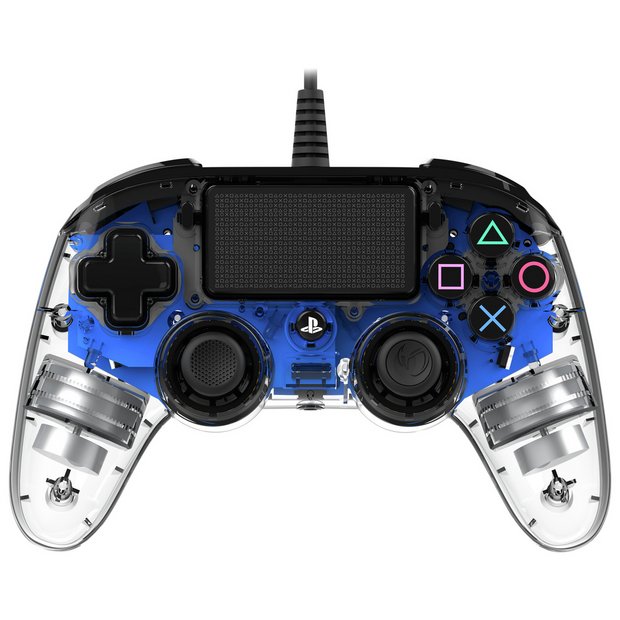 Buy Nacon Official Ps4 Wired Controller Crystal Blue Ps4 Controllers And Steering Wheels Argos