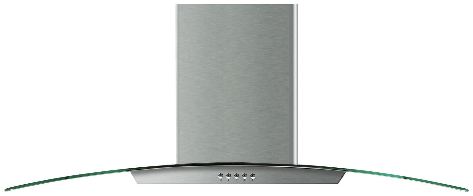 Bush BGH90SS 90cm Chimney Cooker Hood - Stainless Steel