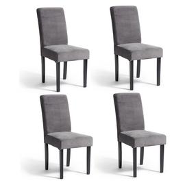 Argos Home Midback Velvet Dining Chairs - Grey