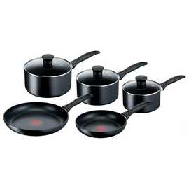 Tefal Induction 5 Piece Non stick Pan Set - Black